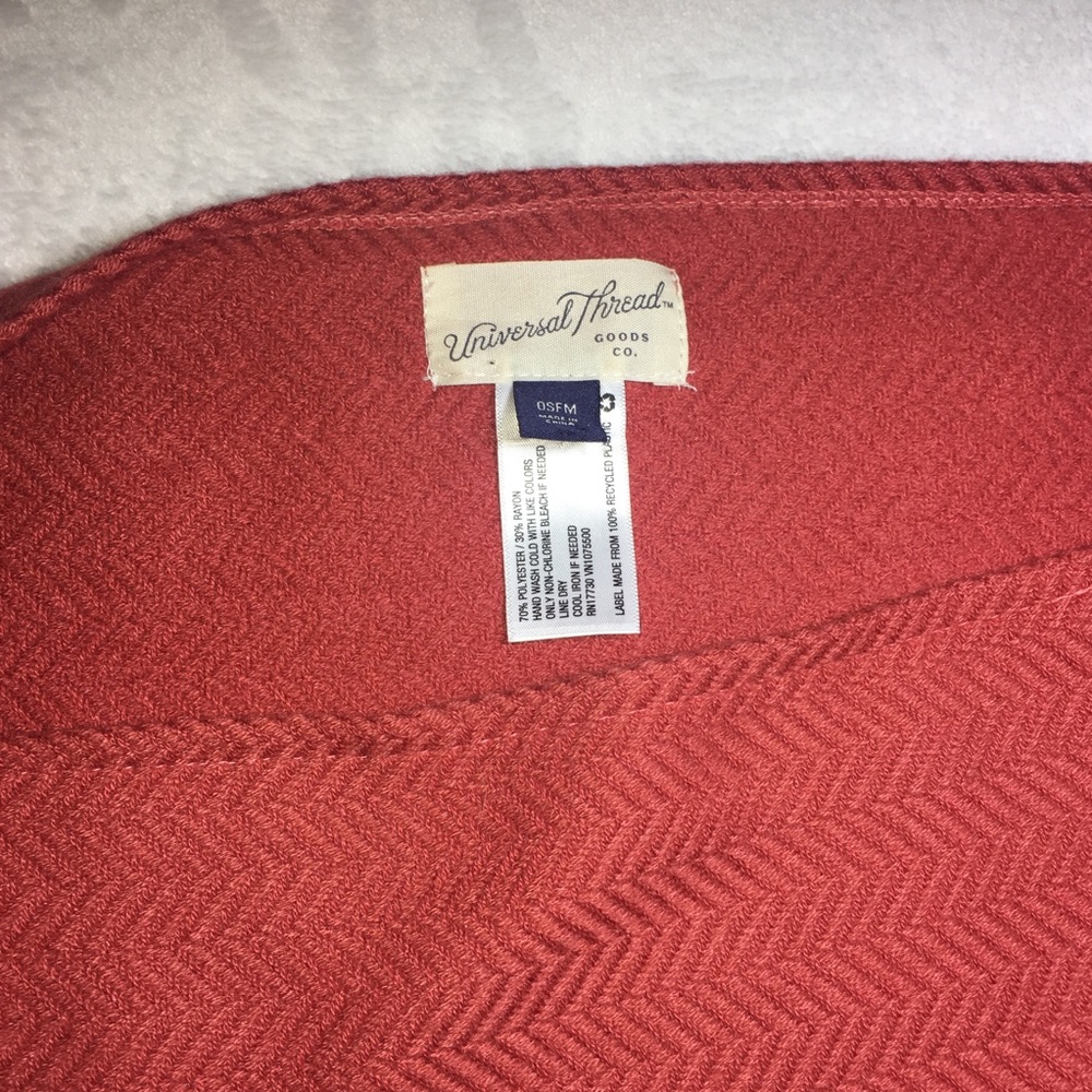 Universal Threads Poncho Orange Rust Color - image 4